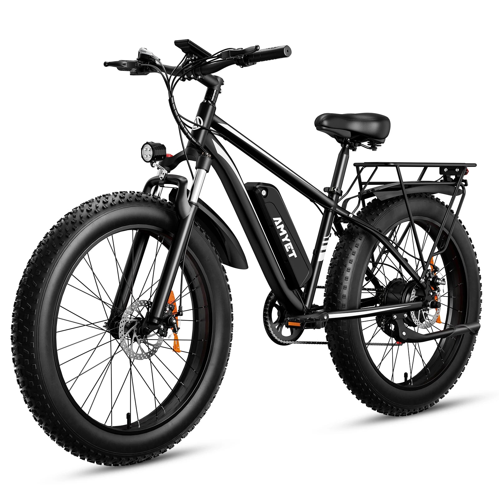 AMYET EB26 Electric Bike | 1500W Peak Motor, 48V 15Ah Battery, 26" Fat Tire Mountain E-Bike for Adults